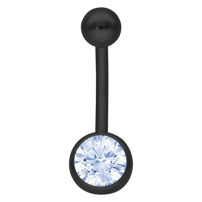 Product Image for Navelpiercing - Svart Navelpiercing med Sten - BYCG, Gråblå - Barbarella