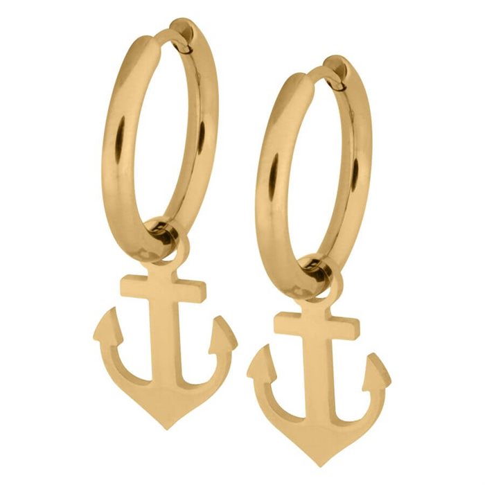 Guldiga Anchor Hoops - Säljs i par