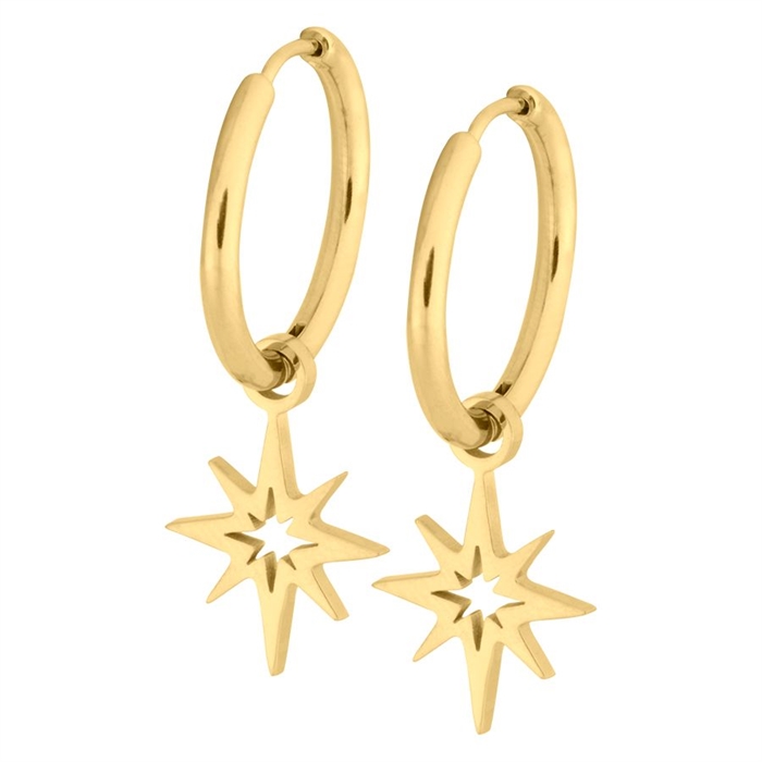 Polar Stars Golden Hoops - Sold in pair