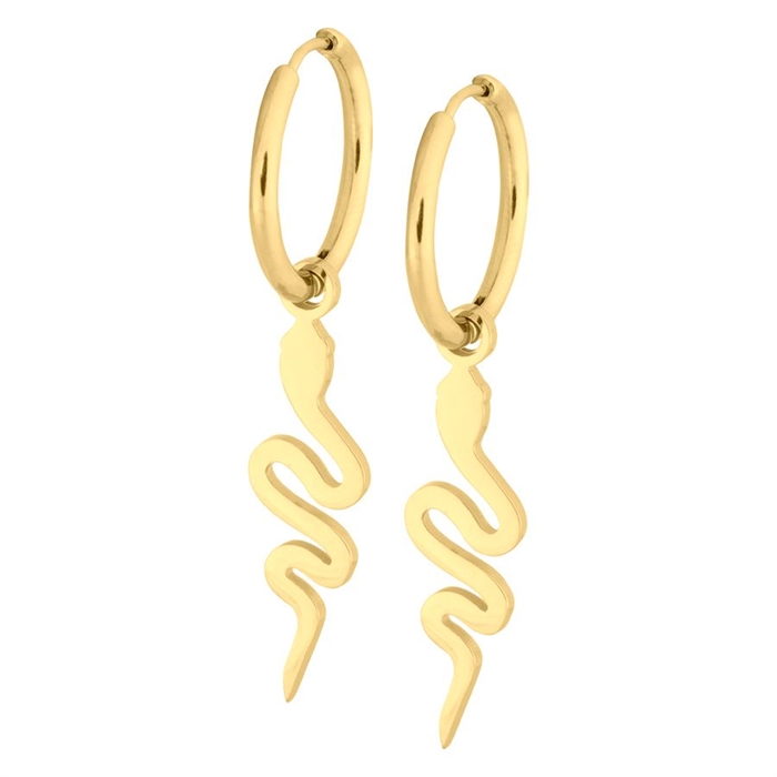 Golden Snake Mini Hoops - Sold in pair