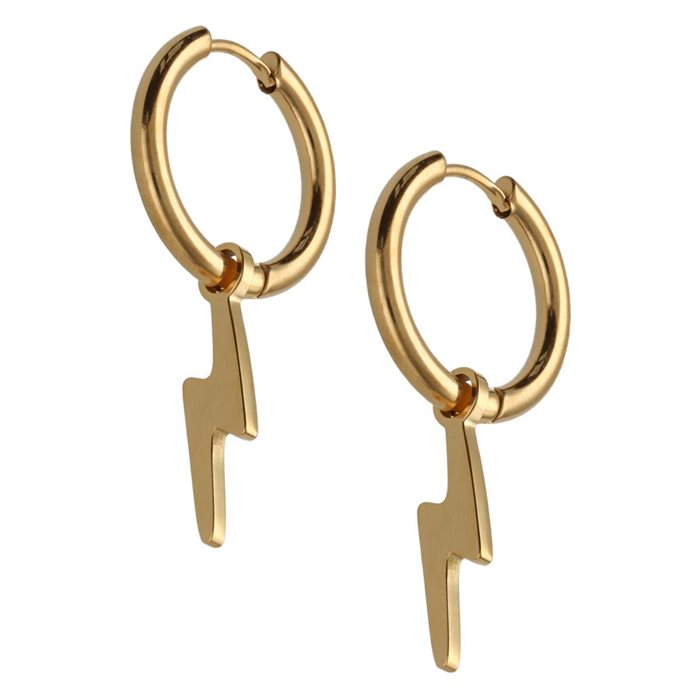 Guldiga Flash Hoops - Säljs i par