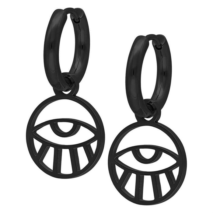 Svarta Mind´s Eye Hoops - Säljs i par