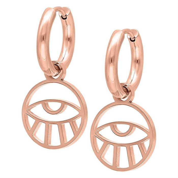 Rosé Eye Mini Hoops - Sold in pair