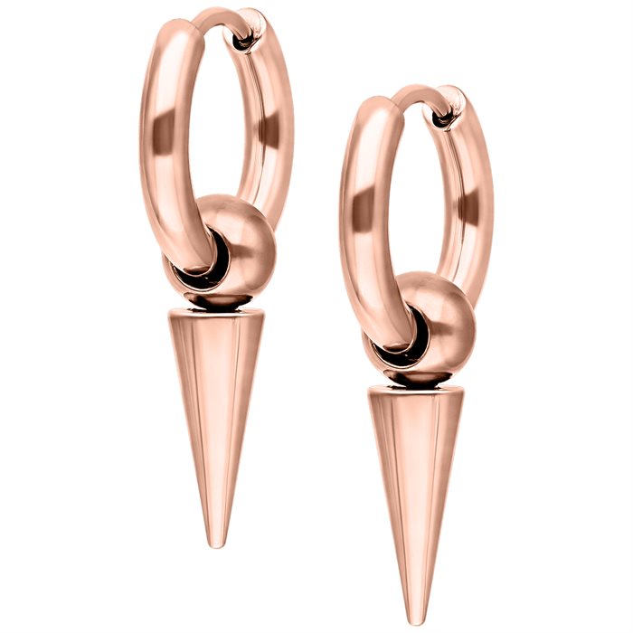 Rosé Spiked Hoops - Säljs i par