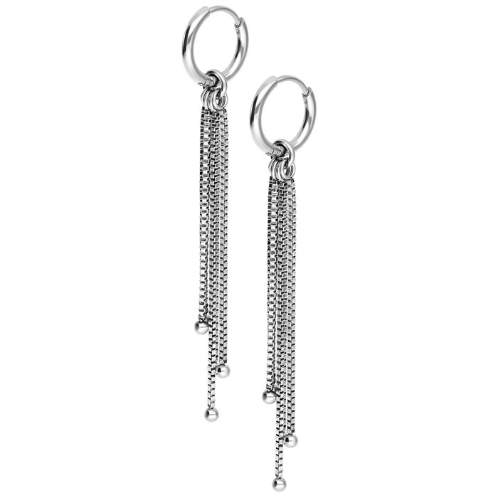 Square Chains Hoops - Säljs i par