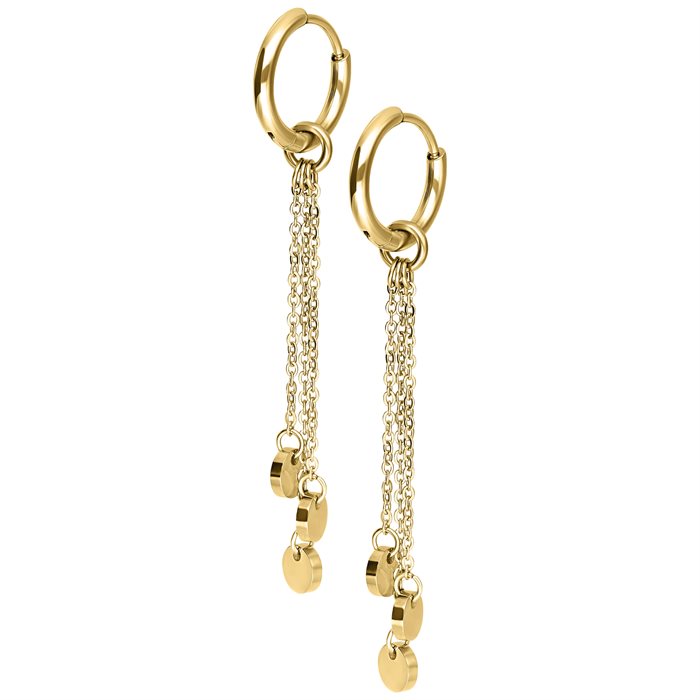 Guldiga Confetti Hoops - Säljs i par