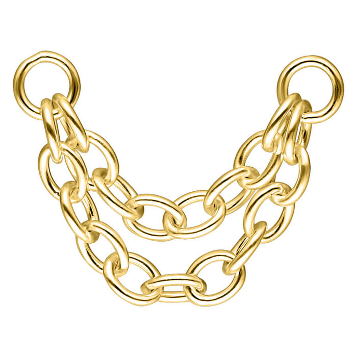 Product Image for Näspiercing - Dubbel Piercing Connection Chain - Guld - Barbarella