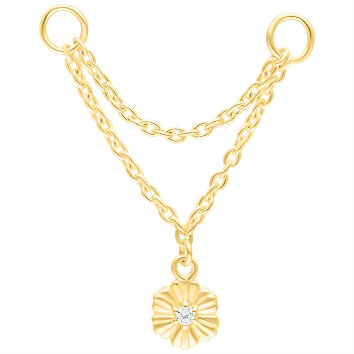 Piercing Connection Chain - Guldig Blomma