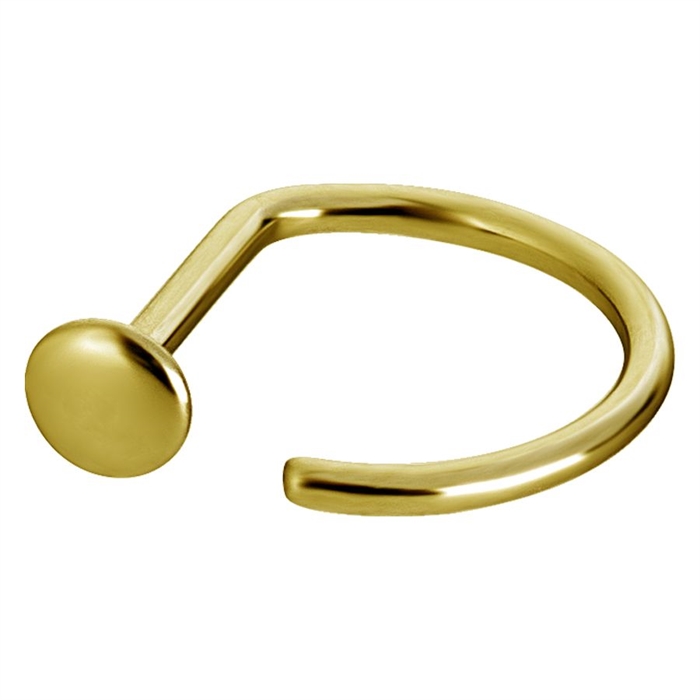 Nosestud Ring -  Guld Titan