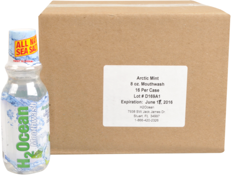 H2Ocean Piercing Aftercare Mouthwash Mint - Box of 16 bottles