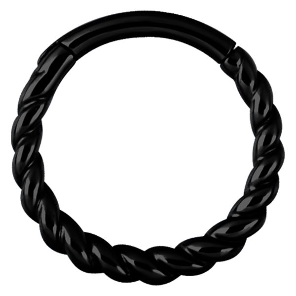 Twisted Rope Clicker - Svart Stål