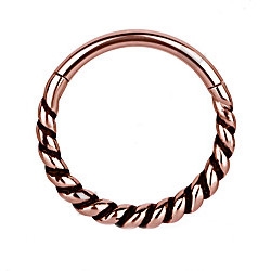 Product Image for Öronpiercing - Twisted Rope Clicker - Rosé Stål - Barbarella