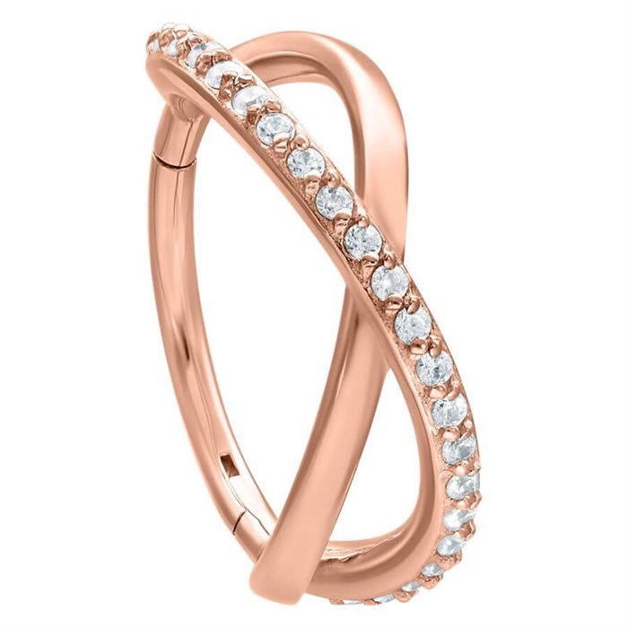 Infinity Crystal Clicker - Rosé Stål