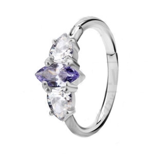 Product Image for Piercingring - Jewelled Crown Hinged Ring - Stål - Barbarella