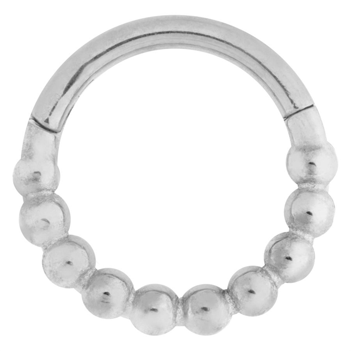 Ball Chain Hinged Ring - Stål