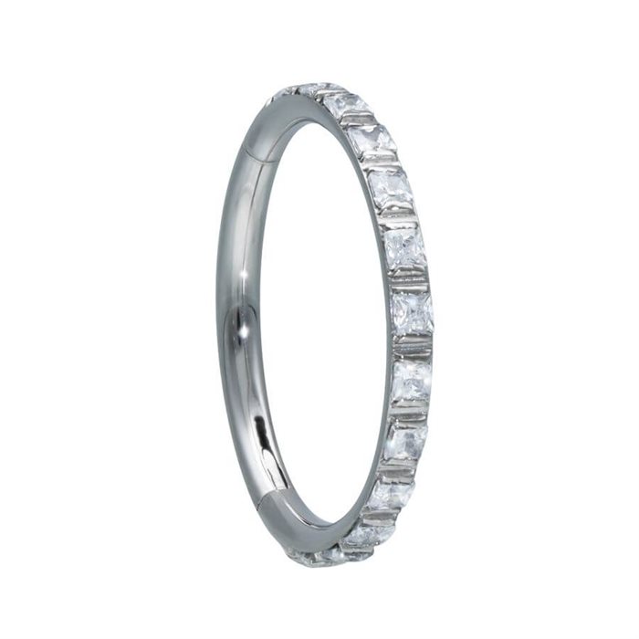 Angular Crystal Ring Clicker - Stål