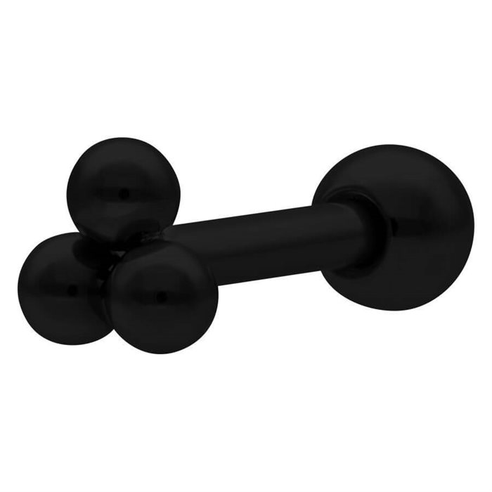 Triplet Earbarbell - Black Steel