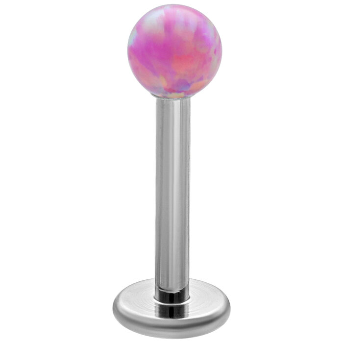 Product Image for Piercing labret - Labret med Opal - Titan, Bubbel Gum (BG) - Barbarella