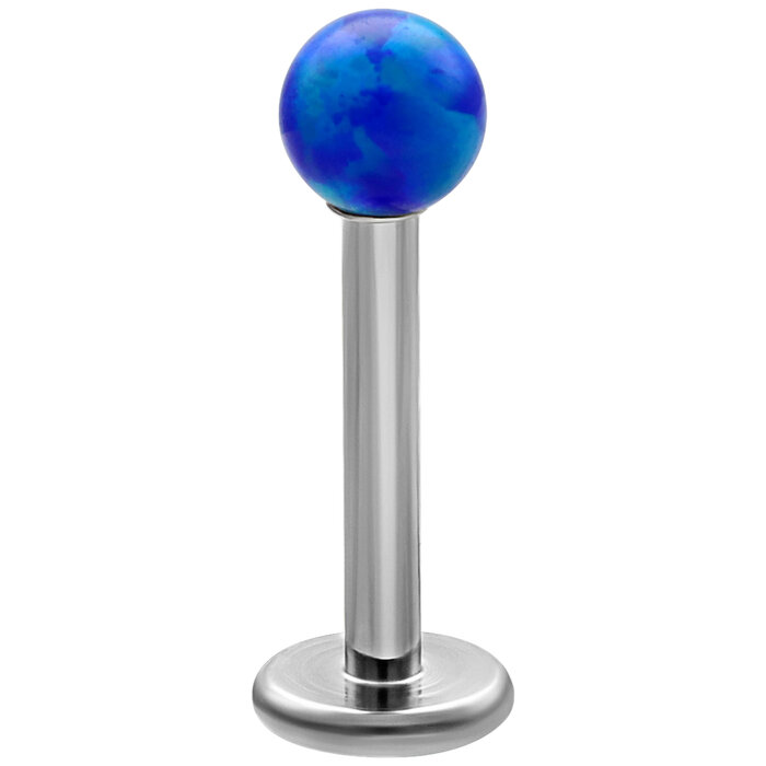 Product Image for Piercing labret - Labret med Opal - Titan, Dark Blue (DB) - Barbarella