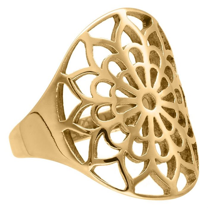 Boho Flower Fingerring Steel Zirconline®