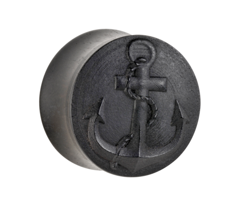 Anchor on Ebony Wood Plug