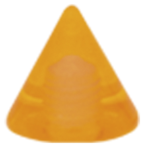 Product Image for Piercing toppar - Gängad Kon i Plast, Orange - Barbarella