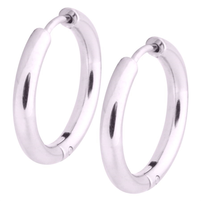 Small Steel Hoops - 14 mm (sold in pair)