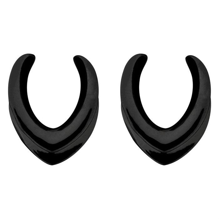 Black Oval Ear Saddles - Sold in pair