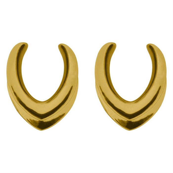 Guldiga Oval Ear Saddles - Säljs i par