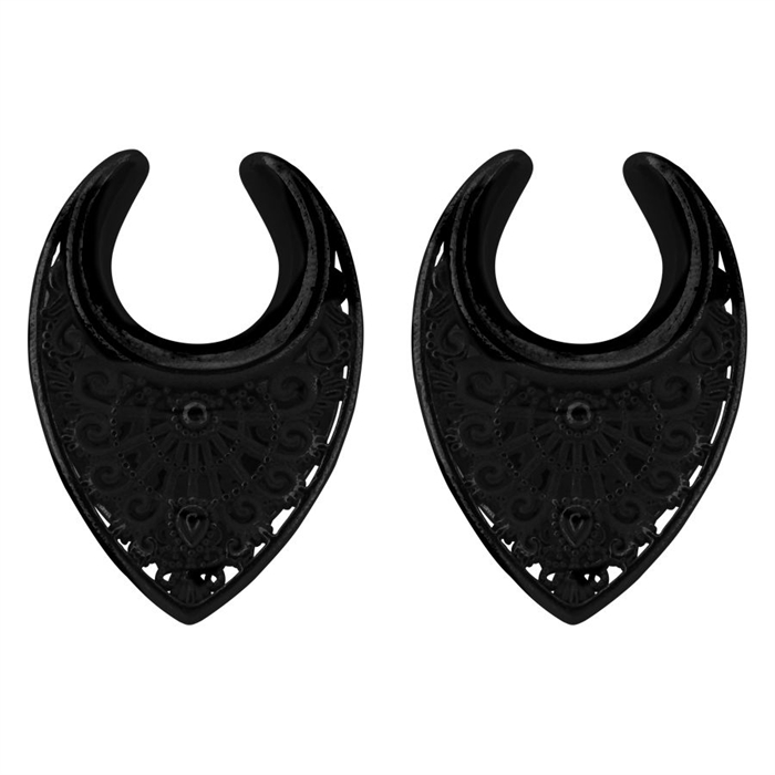 Svarta Oriental Ear Saddles - Säljs i par