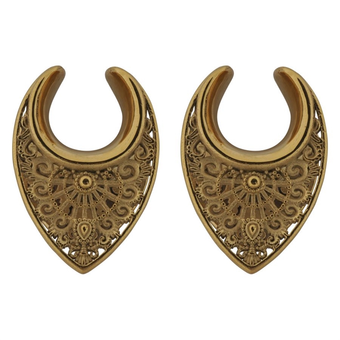 Golden Oriental Ear Saddles - Säljs i par