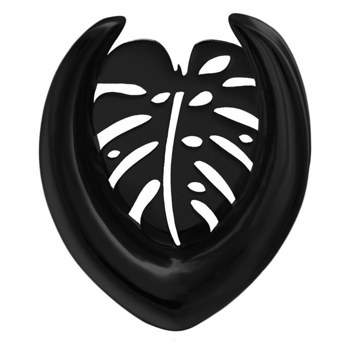 Monstera Ear Saddles (sold in pair) - Black Steel
