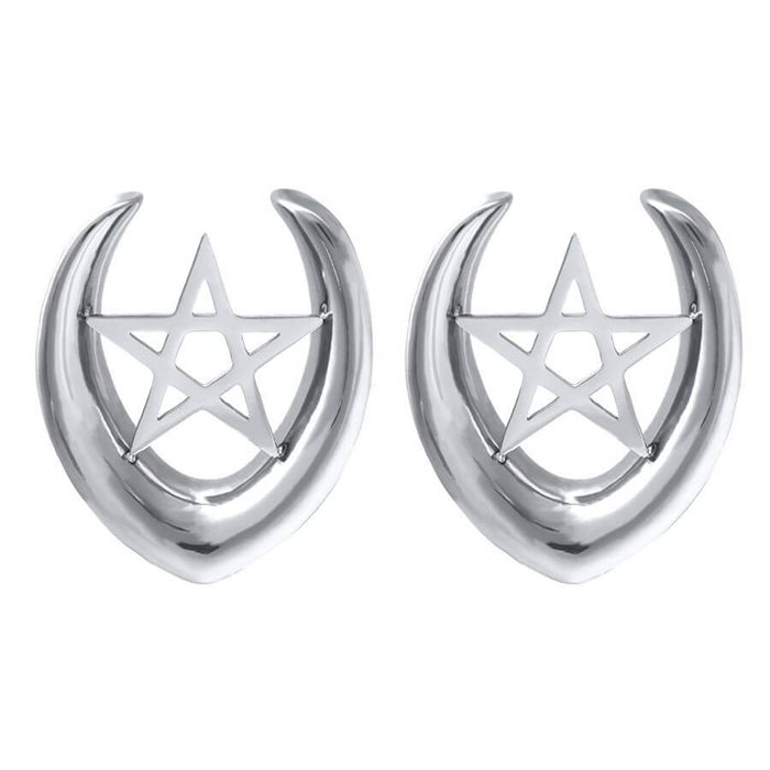 Stål Pentagram Ear Saddles - Säljs i par
