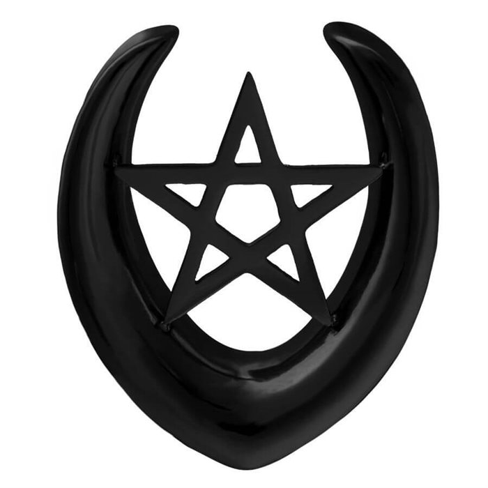 Svarta Pentagram Ear Saddles - Säljs i par