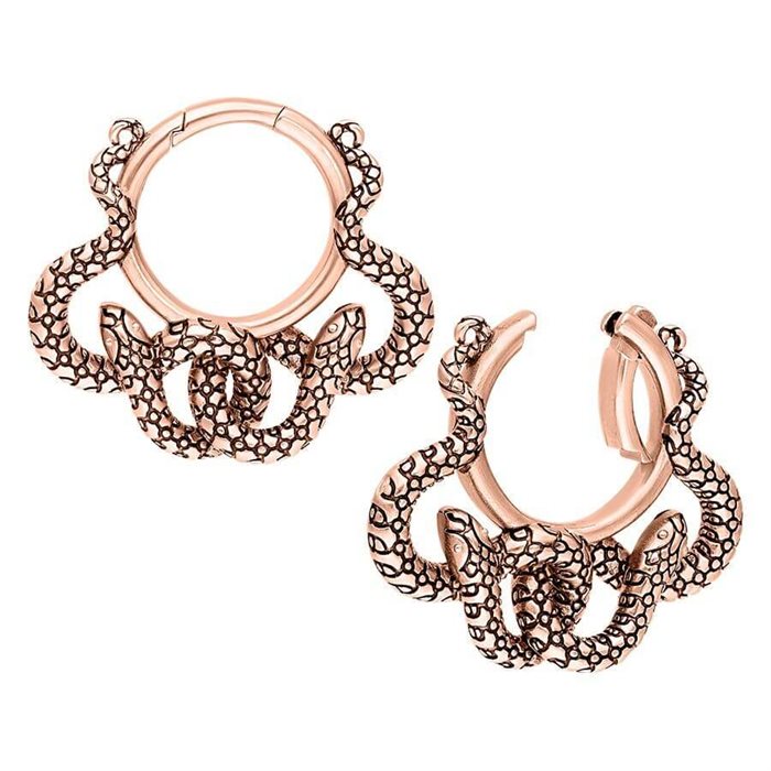 Rosé Snake Ear Weights - Säljs i par