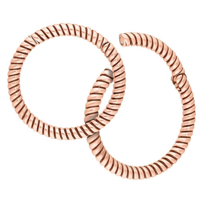 Product Image for Töjning - Twisted Rope Rosé Ear Weights (sold in pair) - Barbarella