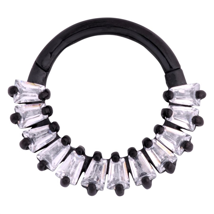 Hinged Euphoria Septum Ring - Svart Stål