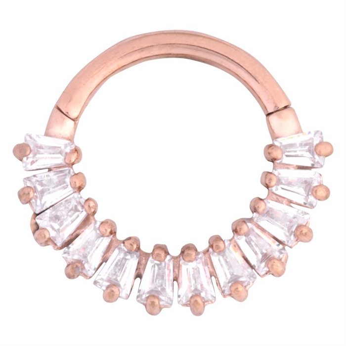 Hinged Euphoria Septum Ring - Rosé Stål