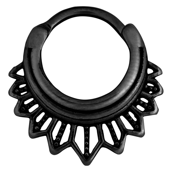 Tigerlilly Septum Clicker - Svart Stål