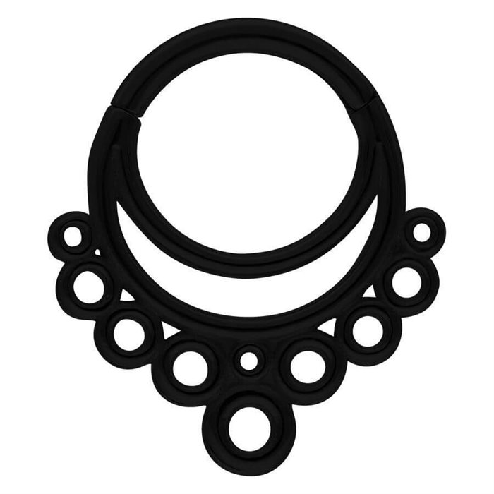 Bubble Septum Clicker - Svart Stål
