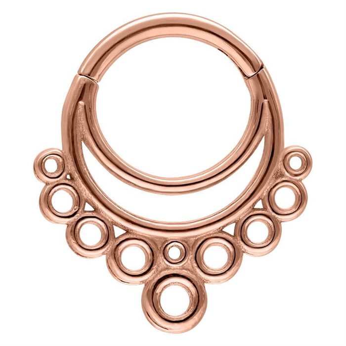 Bubble Septum Clicker - Rosé Steel 