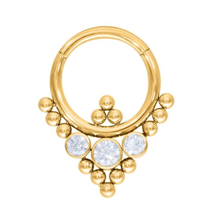 Septum Clicker Oriental Triangle - Guld Stål