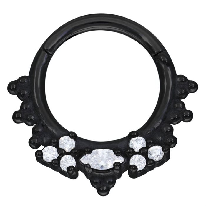 Sparkle Meadow Hinged Clicker - Svart Stål