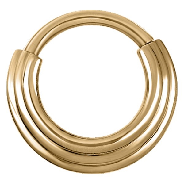 Concave Hinged Septum Ring - Guld Stål