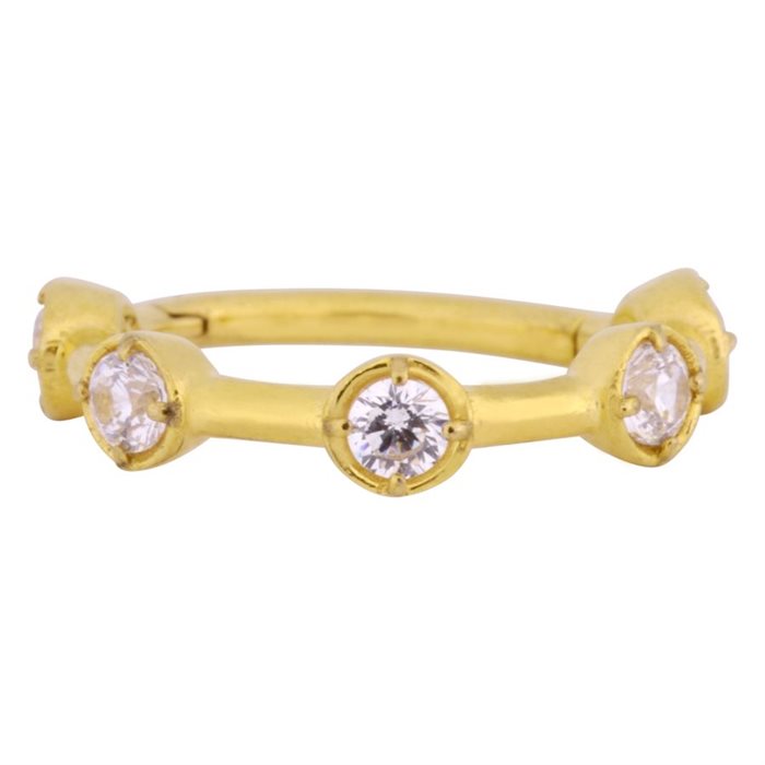 Product Image for Öronpiercing - Hinged Crystal Clicker - Guld Stål - Barbarella
