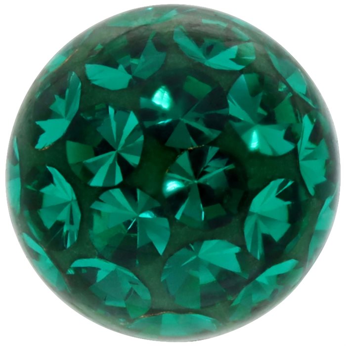 Product Image for Piercing labret - Sealed Multi Jewelled Bananabell - Titan, Mörk Grön (EG) - Barbarella