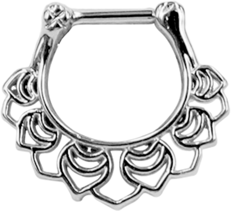 Steel-Basicline®---Floral-Septum-silve