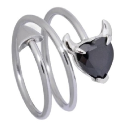 devil heart ring