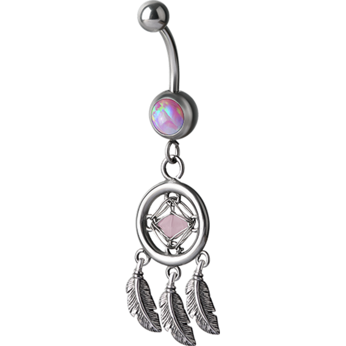 Dreamcatcher Opal Navelpiercing - Stål