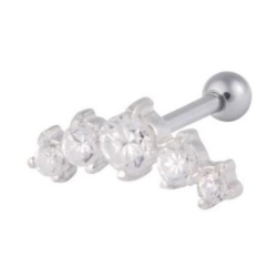 Steel-Ear-Stud--Tragus-5-Crystals